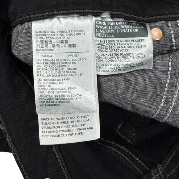 LEVI'S Premium Wedgie Icon Jean Sz 24 Black Desert - Picture 8 of 12
